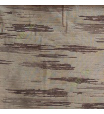 Brown beige color abstract cloud wood layers island finished horizontal short bold stripes sheer curtain